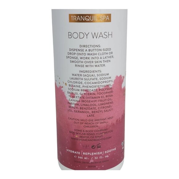 Tranquil Spa 2 pks Body Wash Vitamin E & Rosehip Oil Sweet Pomegranate Jumbo - Picture 3 of 5